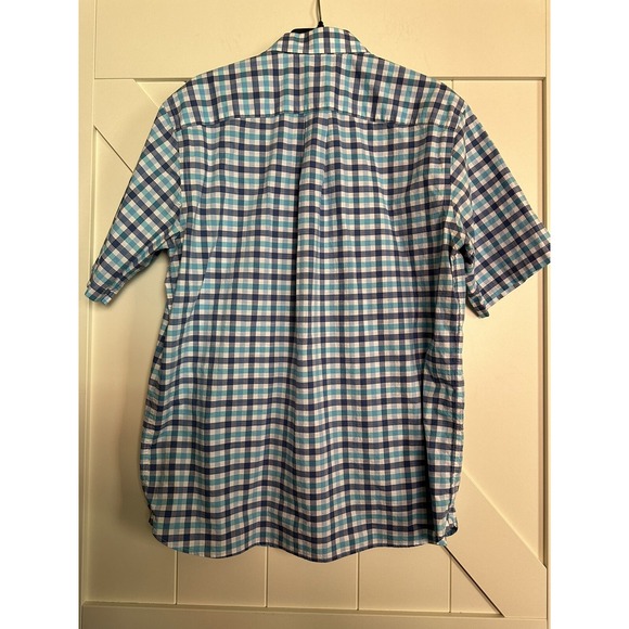 Daniel Cremieux SIGNATURE Blue/Purple Checked Short Sleeve Shirt Sz M‎ - Picture 3 of 4